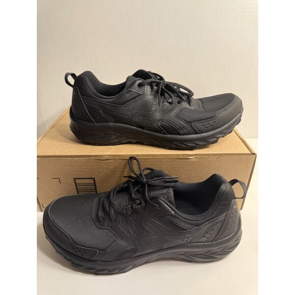 .7083 Asics Gel Venture Black/Black, Mens Running Shoes-US 13 Mens - Picture 1 of 5